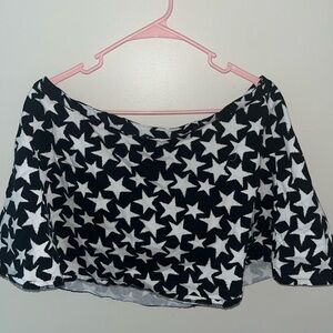 Tripp Black and White Star Skater Skirt w/ Straps